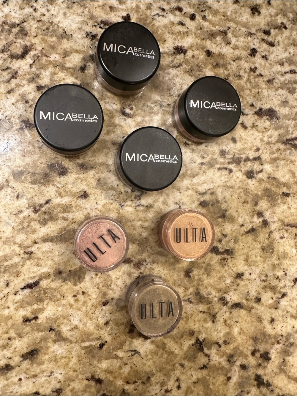 MicaBella & ULTA Shimmer Loose Eyeshadow Trio — Gold and Pink Tones